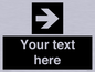 IV7078: Custom Directional signage black arrow right