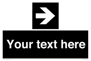 IV7078: Custom Directional signage black arrow right