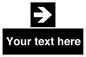 IV7078: Custom Directional signage black arrow right