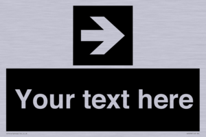 IV7078: Custom Directional signage black arrow right