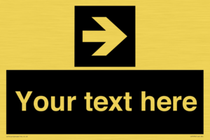 IV7078: Custom Directional signage black arrow right