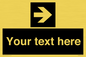 IV7078: Custom Directional signage black arrow right