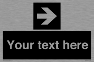 IV7078: Custom Directional signage black arrow right