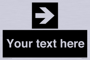 IV7078: Custom Directional signage black arrow right