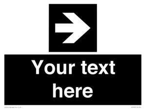 IV7078: Custom Directional signage black arrow right