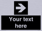 IV7078: Custom Directional signage black arrow right