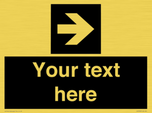 IV7078: Custom Directional signage black arrow right