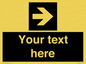 IV7078: Custom Directional signage black arrow right