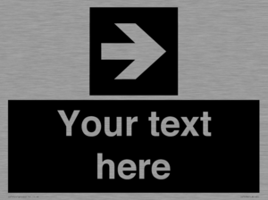 IV7078: Custom Directional signage black arrow right