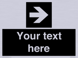 IV7078: Custom Directional signage black arrow right