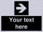 IV7078: Custom Directional signage black arrow right