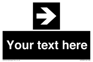 IV7078: Custom Directional signage black arrow right