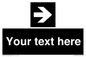 IV7078: Custom Directional signage black arrow right