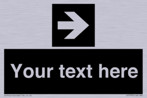IV7078: Custom Directional signage black arrow right