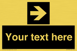 IV7078: Custom Directional signage black arrow right