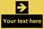 IV7078: Custom Directional signage black arrow right