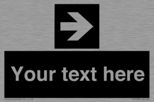 IV7078: Custom Directional signage black arrow right