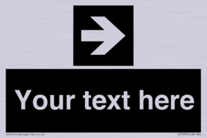 IV7078: Custom Directional signage black arrow right