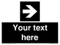 IV7078: Custom Directional signage black arrow right