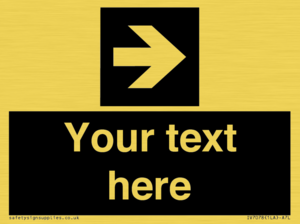 IV7078: Custom Directional signage black arrow right