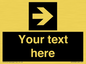 IV7078: Custom Directional signage black arrow right
