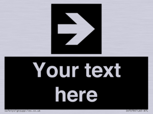 IV7078: Custom Directional signage black arrow right