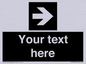 IV7078: Custom Directional signage black arrow right