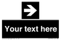 IV7078: Custom Directional signage black arrow right