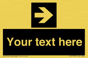 IV7078: Custom Directional signage black arrow right