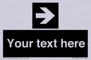 IV7078: Custom Directional signage black arrow right