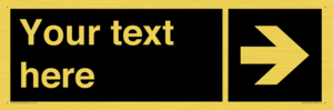 IV7078: Custom Directional signage black arrow right