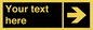 IV7078: Custom Directional signage black arrow right