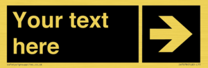 IV7078: Custom Directional signage black arrow right