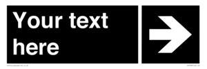 IV7078: Custom Directional signage black arrow right