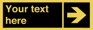 IV7078: Custom Directional signage black arrow right