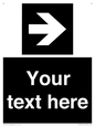 IV7078: Custom Directional signage black arrow right