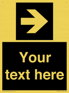IV7078: Custom Directional signage black arrow right