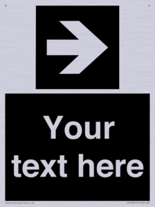 IV7078: Custom Directional signage black arrow right