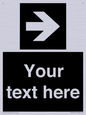 IV7078: Custom Directional signage black arrow right