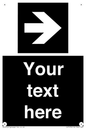 IV7078: Custom Directional signage black arrow right
