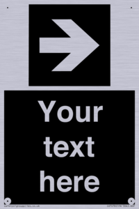 IV7078: Custom Directional signage black arrow right