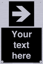 IV7078: Custom Directional signage black arrow right