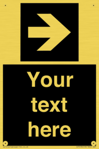 IV7078: Custom Directional signage black arrow right