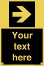 IV7078: Custom Directional signage black arrow right