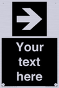 IV7078: Custom Directional signage black arrow right