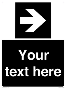 IV7078: Custom Directional signage black arrow right