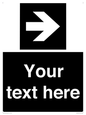 IV7078: Custom Directional signage black arrow right