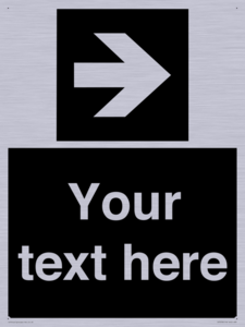 IV7078: Custom Directional signage black arrow right