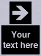 IV7078: Custom Directional signage black arrow right