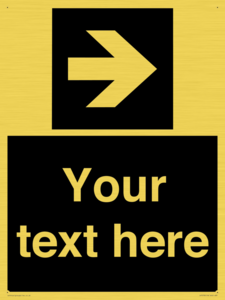 IV7078: Custom Directional signage black arrow right